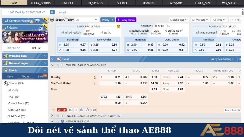 Thể thao AE888 - Cháy hết mình, rinh quà liền tay! 4 Đôi nét về sảnh thể thao AE888