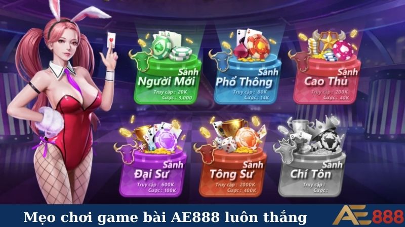 Game bài AE888 - Nơi hội tụ cao thủ, cơ hội phát tài! 6 Mẹo chơi game bài AE888 luôn thắng